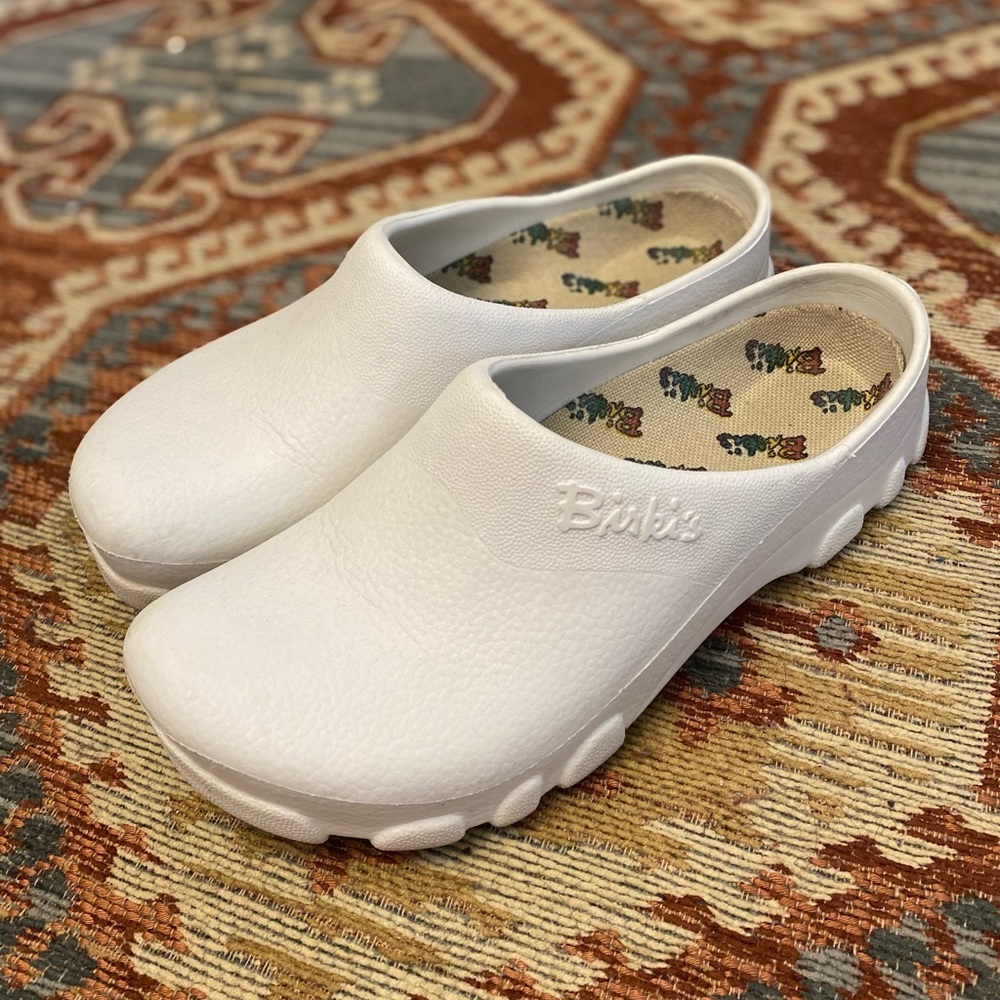 Birkenstock Super Birki White Clog - Size 39 (US 8-8.5)